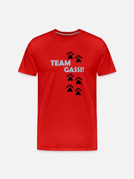 (team_gassi_02) - Männer Premium Bio T-Shirt - Rot
