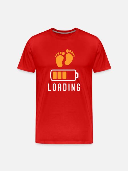 FUTURE PAPA MOTHER birth - Men's Premium Organic T-Shirt - red