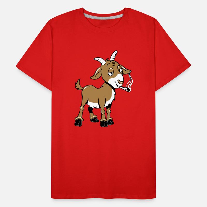 Ziege kiffen joint Männer Premium Bio T-Shirt