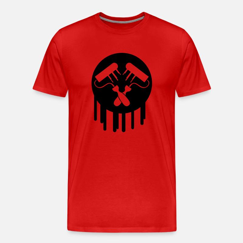 Maler Symbol - Männer Premium Bio T-Shirt - Rot