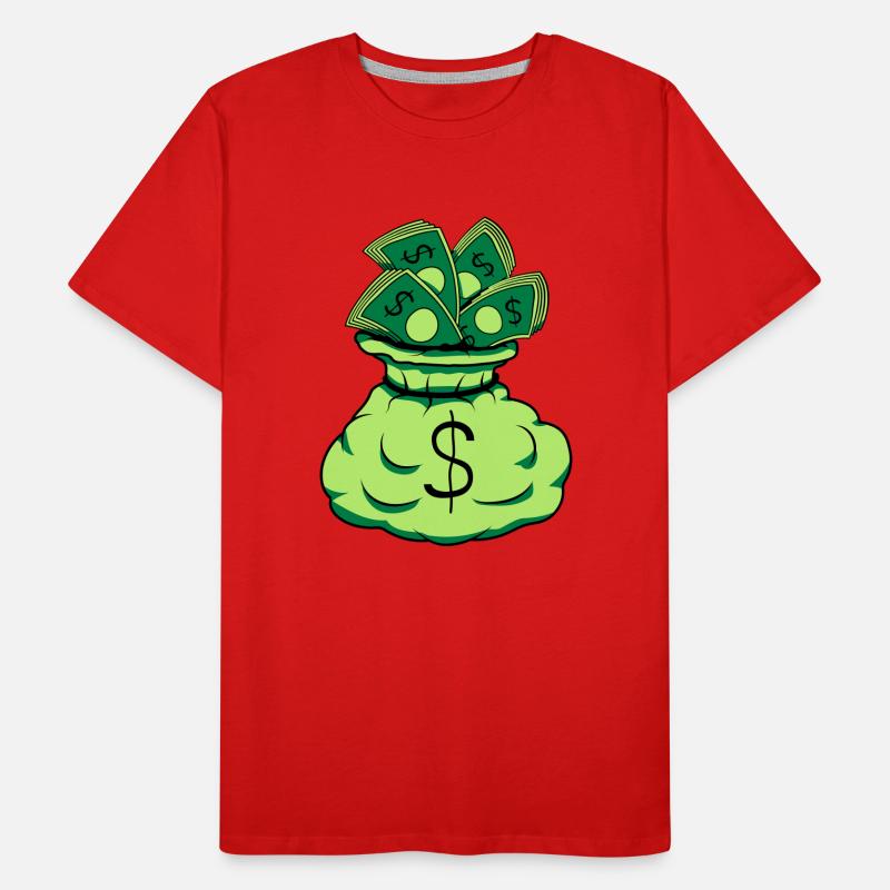 Money Sack Notes Men's Premium Organic T-Shirt