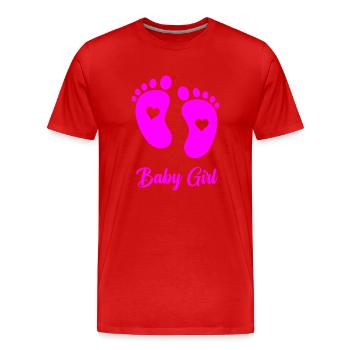 Bébé - T-shirt bio Premium Homme - rouge - Devant - Damien (186cm)