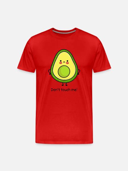 Pas touche l'avocat ! - T-shirt bio Premium Homme - rouge