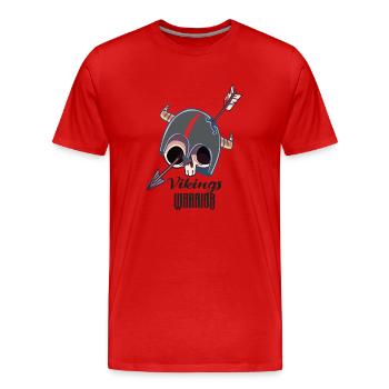 Vikings Warrior - Men's Premium Organic T-Shirt - red - Front - Damien (186cm)