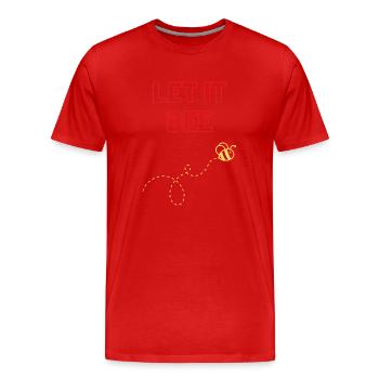 Let it bee - Männer Premium Bio T-Shirt - Rot - Vorne - Damien (186cm)