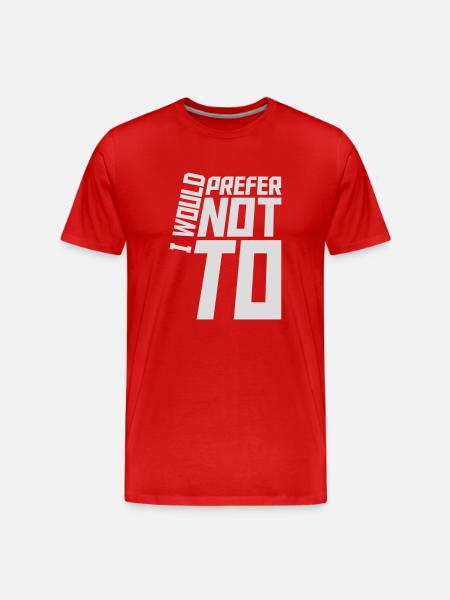 I prefer not to - Men's Premium Organic T-Shirt - red