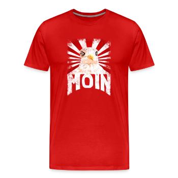 Mouette en colère Aigle du port 3 - T-shirt bio Premium Homme - rouge - Devant - Damien (186cm)