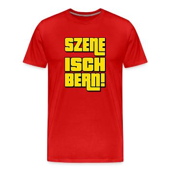 Szene Isch Bern - Männer Premium Bio T-Shirt - Rot - Vorne - Damien (186cm)