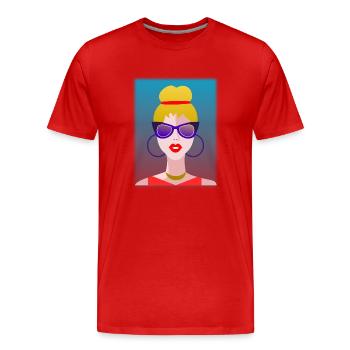 WIFE. DAUGHTER. ADOLESCENT. WOMEN'S DAY - Men's Premium Organic T-Shirt - red - Front - Damien (186cm)