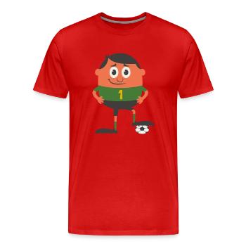 Ballsport - Männer Premium Bio T-Shirt - Rot - Vorne - Damien (186cm)