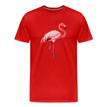Flamingo - Men's Premium Organic T-Shirt - red - Front - Damien (186cm)