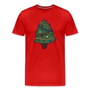 Sapin - T-shirt bio Premium Homme - rouge - Devant - Damien (186cm)