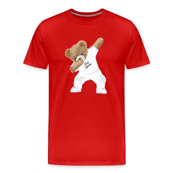Tamponner Teddy - T-shirt bio Premium Homme - rouge - Devant - Damien (186cm)