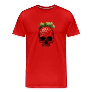 Crâne de fraise - T-shirt bio Premium Homme - rouge - Devant - Damien (186cm)