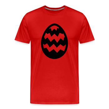 Oeuf de Pâques - T-shirt bio Premium Homme - rouge - Devant - Damien (186cm)