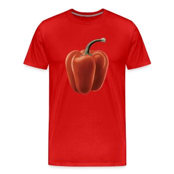 Paprika Geschenk - Männer Premium Bio T-Shirt - Rot - Vorne - Damien (186cm)