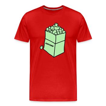 Popcorn 2 - Men's Premium Organic T-Shirt - red - Front - Damien (186cm)