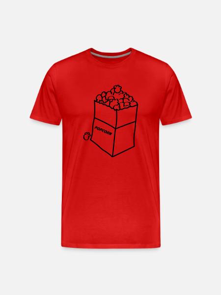 Popcorn 01 - Men's Premium Organic T-Shirt - red