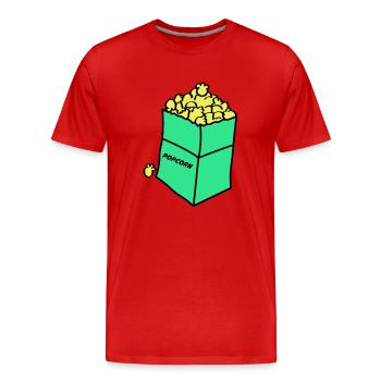 Maïs soufflé 02 - T-shirt bio Premium Homme - rouge - Devant - Damien (186cm)