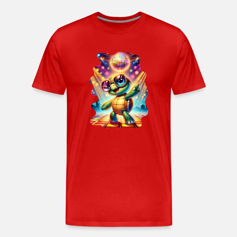 Party-Schildkröte - Männer Premium Bio T-Shirt - Rot