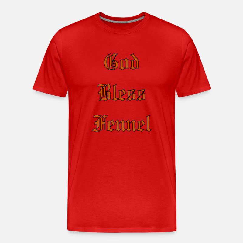 GodBlessFennel - Männer Premium Bio T-Shirt - Rot