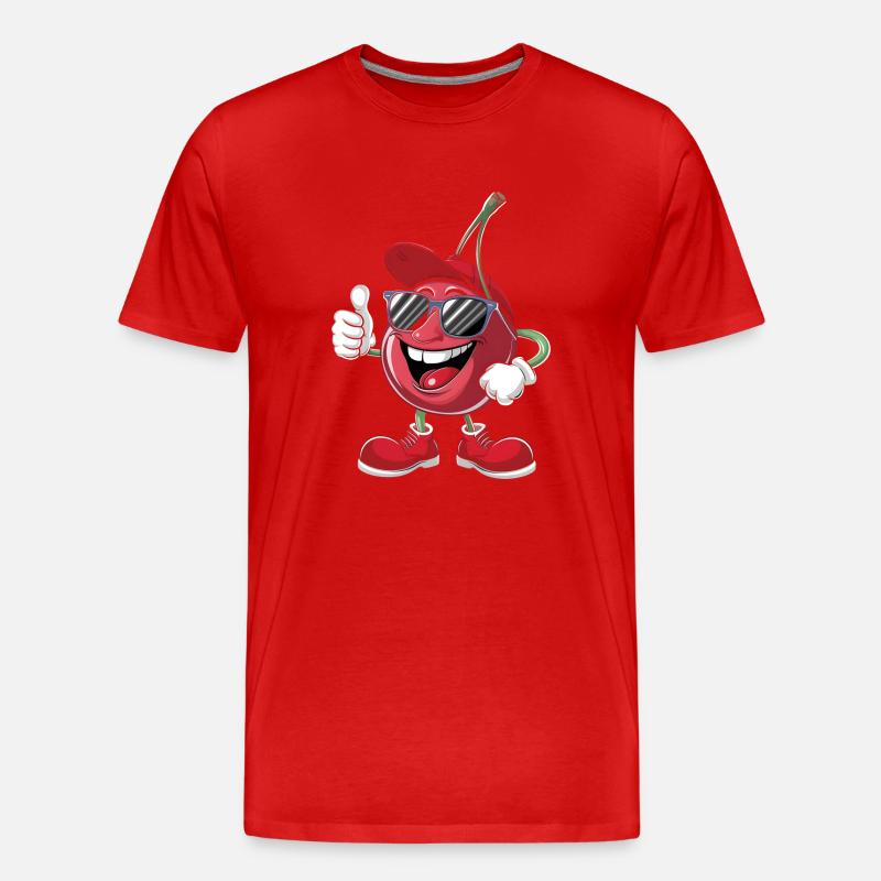 Kirsche - Männer Premium Bio T-Shirt - Rot