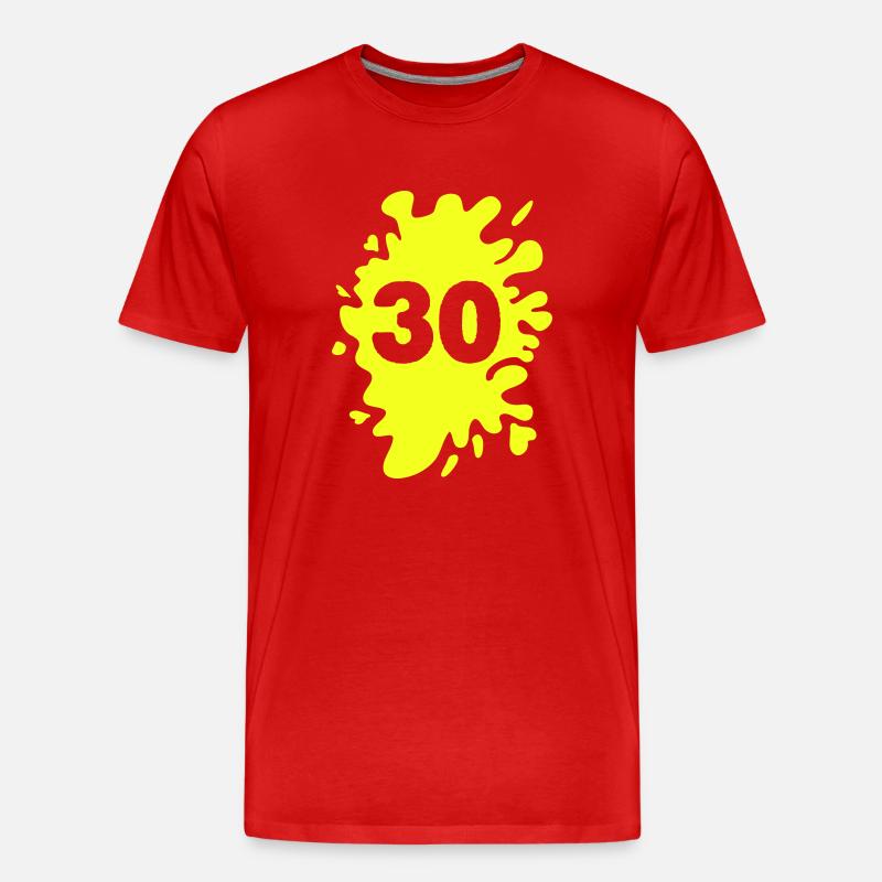 Klecks 30 - Männer Premium Bio T-Shirt - Rot