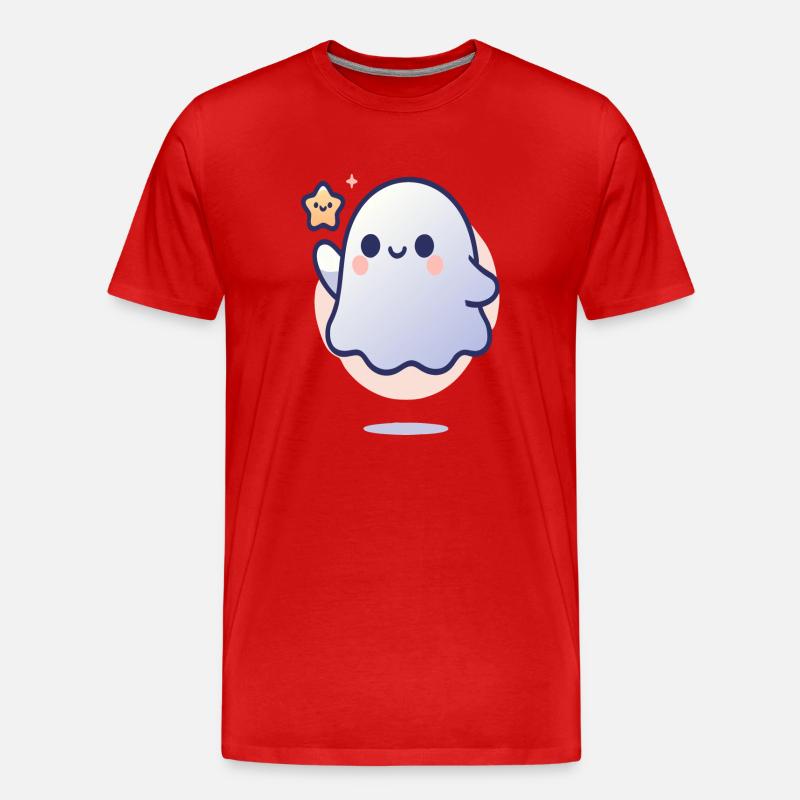 freundlicher Geist - Männer Premium Bio T-Shirt - Rot