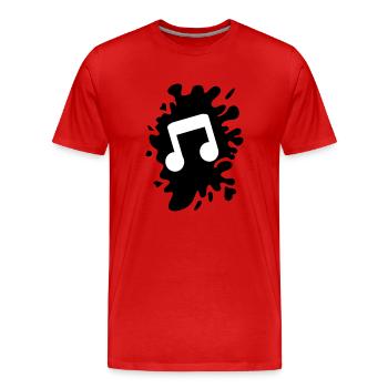 note de musique blob - T-shirt bio Premium Homme - rouge - Devant - Damien (186cm)