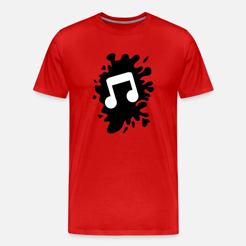 klecks musik note - Männer Premium Bio T-Shirt - Rot