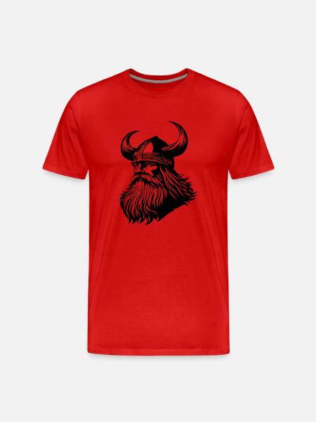 Viking Warrior Odin - Men's Premium Organic T-Shirt - red