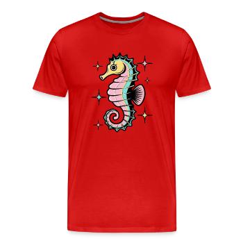 Marine Beauty - Men's Premium Organic T-Shirt - red - Front - Damien (186cm)