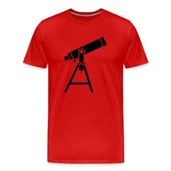 télescope - T-shirt bio Premium Homme - rouge - Devant - Damien (186cm)