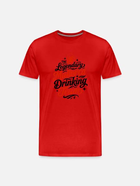 Mallorca Drinking Team - Men's Premium Organic T-Shirt - red