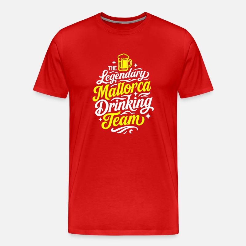 Mallorca Drinking Team - Männer Premium Bio T-Shirt - Rot