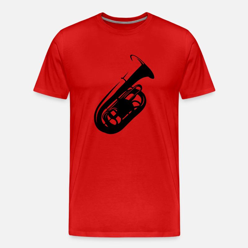 tuba - Männer Premium Bio T-Shirt - Rot