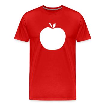 Apfel - Männer Premium Bio T-Shirt - Rot - Vorne - Damien (186cm)