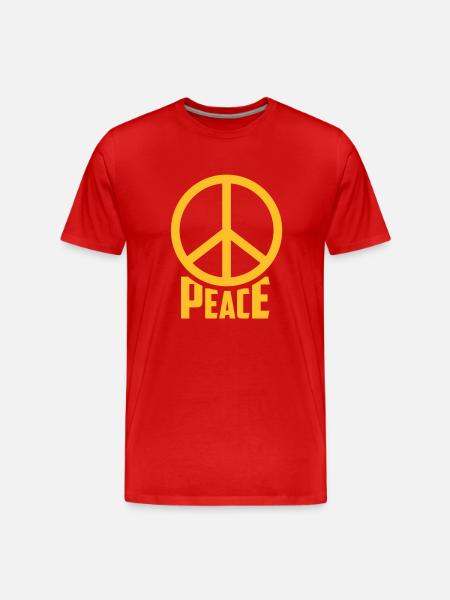 peace - Men's Premium Organic T-Shirt - red