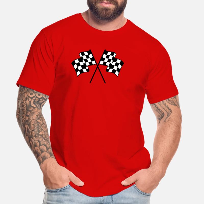 Drapeaux à Damier 2 couleur T-shirt bio Premium Homme