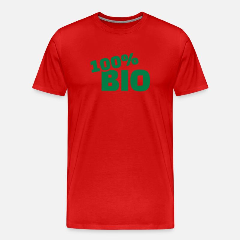 100% Bio - Männer Premium Bio T-Shirt - Rot
