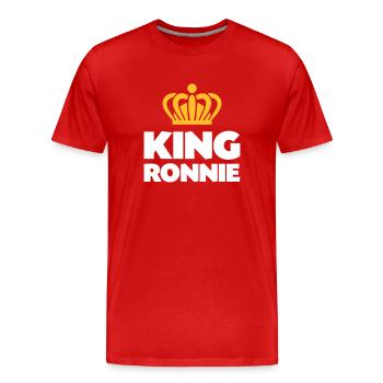 King ronnie name thing crown - Men's Premium Organic T-Shirt - red - Front - Damien (186cm)