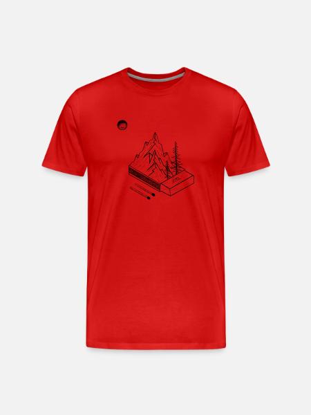 A matchbox from nature - Men's Premium Organic T-Shirt - red