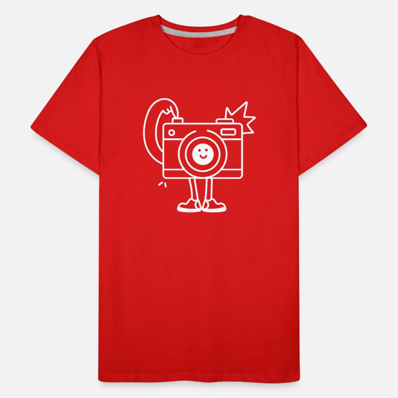 Funny Comic Camera Selfie Men's Premium Organic T-Shirt