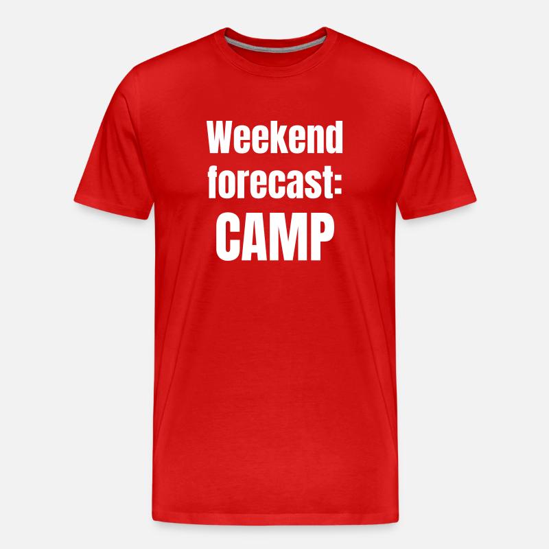 Weekend forecast: Camp - Men's Premium Organic T-Shirt - red