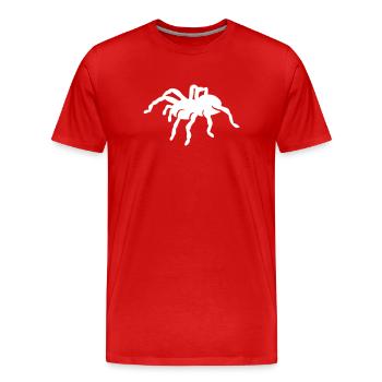 Spinne - Männer Premium Bio T-Shirt - Rot - Vorne - Damien (186cm)