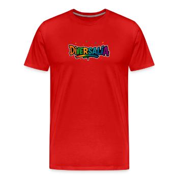 diversalia2026 - T-shirt bio Premium Homme - rouge - Devant - Damien (186cm)