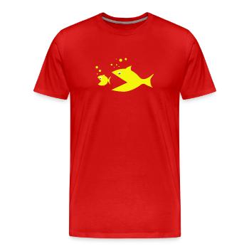 poisson - T-shirt bio Premium Homme - rouge - Devant - Damien (186cm)