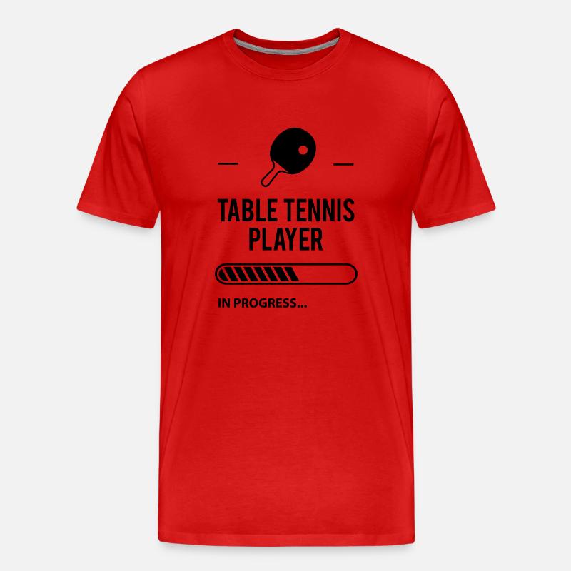 Table Tennis player - Männer Premium Bio T-Shirt - Rot
