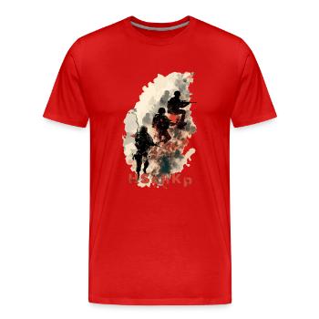 HSchKp Homeland Security Company - Men's Premium Organic T-Shirt - red - Front - Damien (186cm)