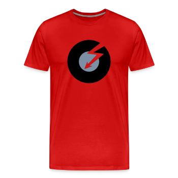 Venyl Flash - Men's Premium Organic T-Shirt - red - Front - Damien (186cm)